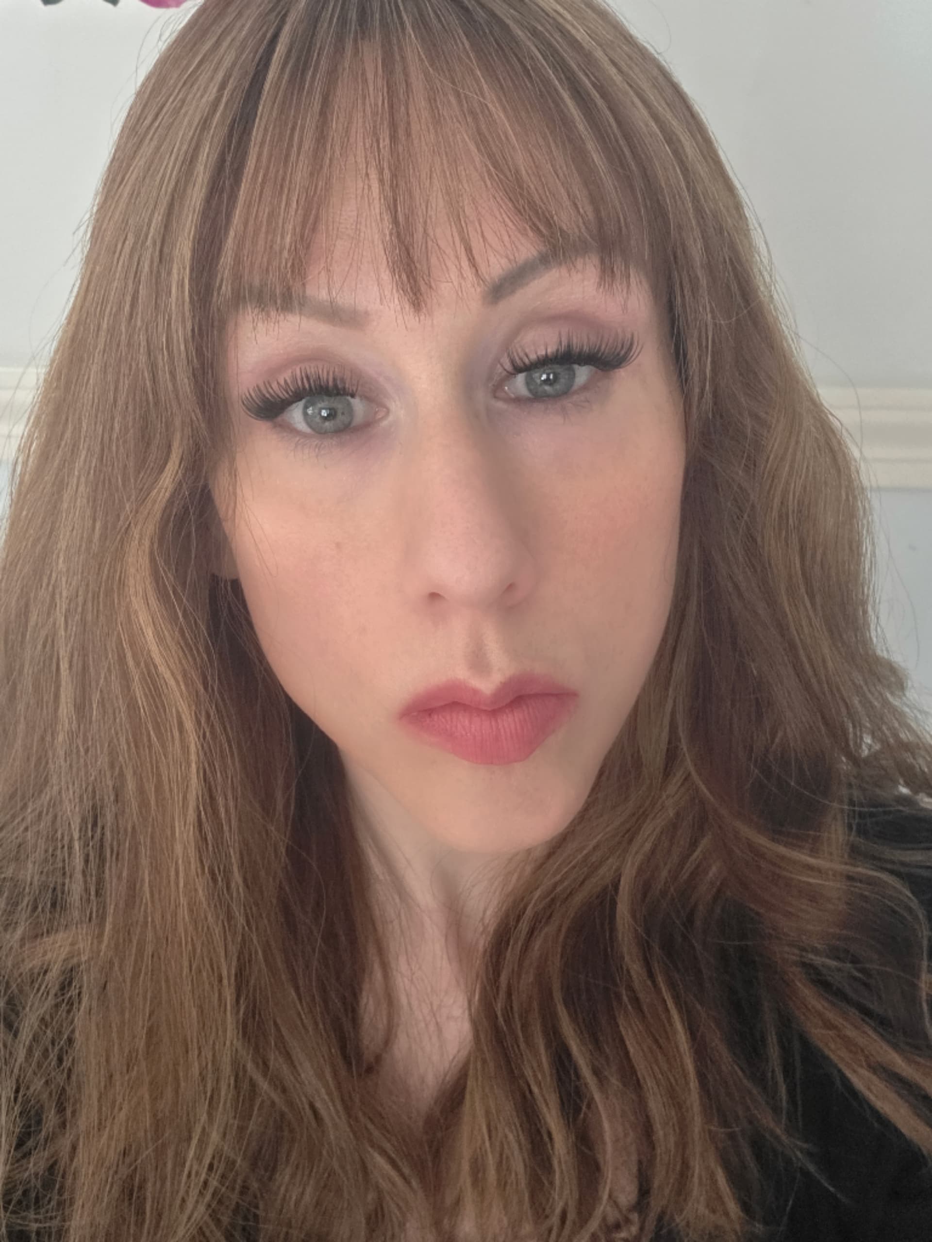 Luna Moon Slavic Texture 18" Human Hair Wig With 4" Bang Size Medium ( Runs Small)