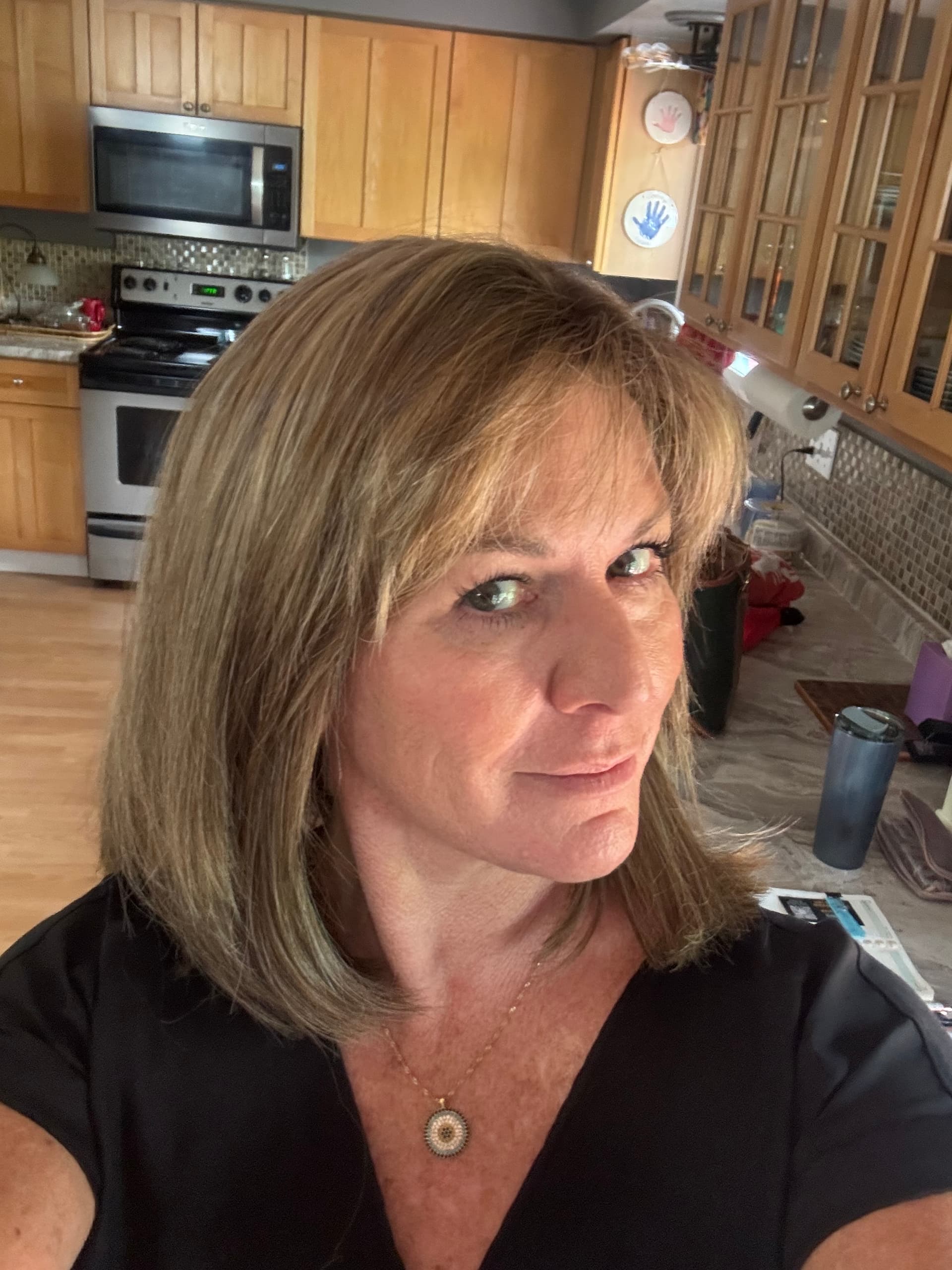 Brown blond highlights straight
