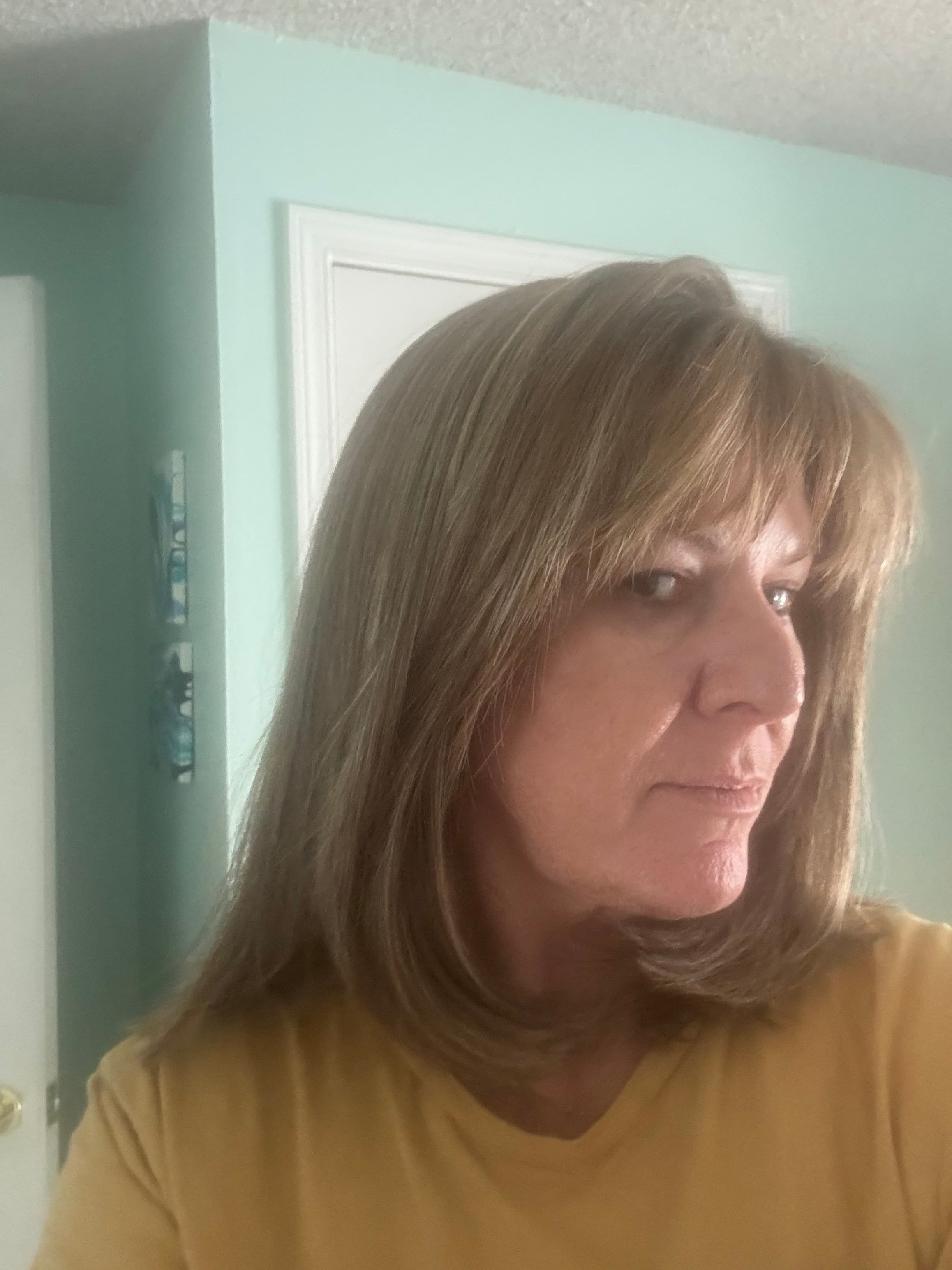 Belle Tress straight highlights bangs